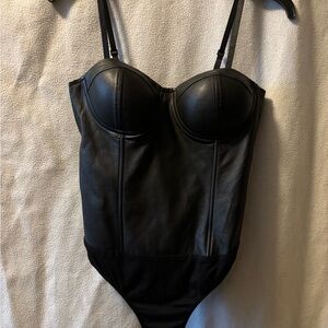 Say What? Black Bustier Top